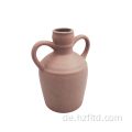 Keramikvase mit zwei Henkeln Sandy-Finish